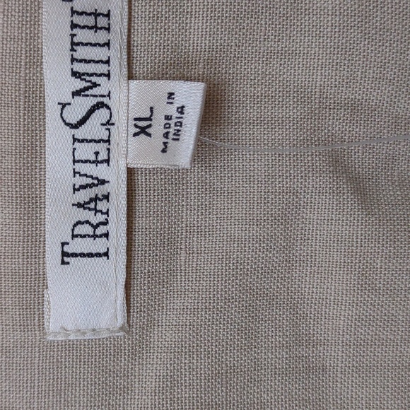 TravelSmith Applique Embroidery Trapunto Open Front LinenCotton Lined Jacket New - Picture 5 of 14